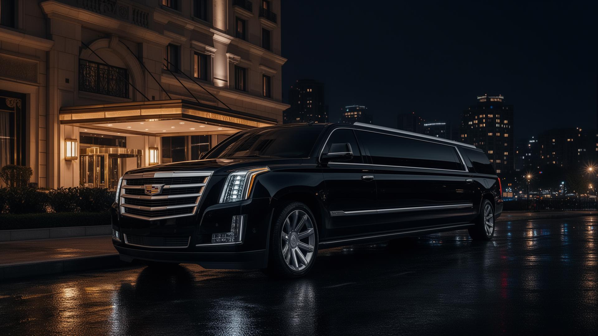 Luxury Cadillac Escalade limousine